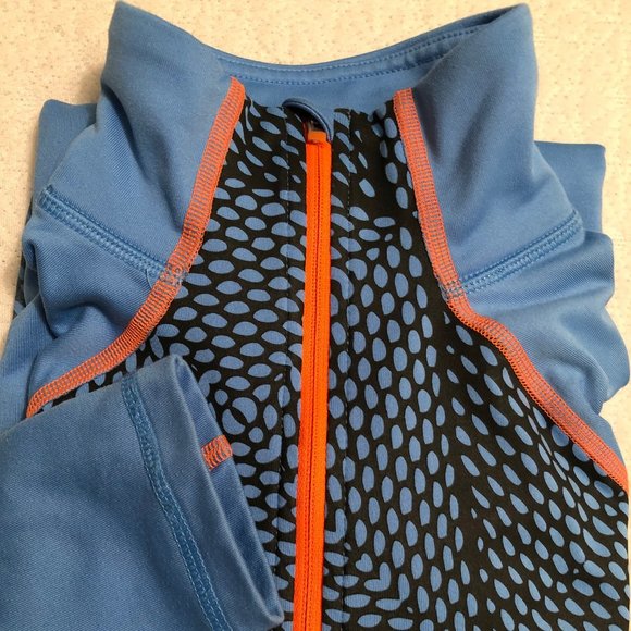 Nike Tops - Nike Pro Women's Hyperwarm Half-Zip Training Long Sleeve Blue w blk fade Size M